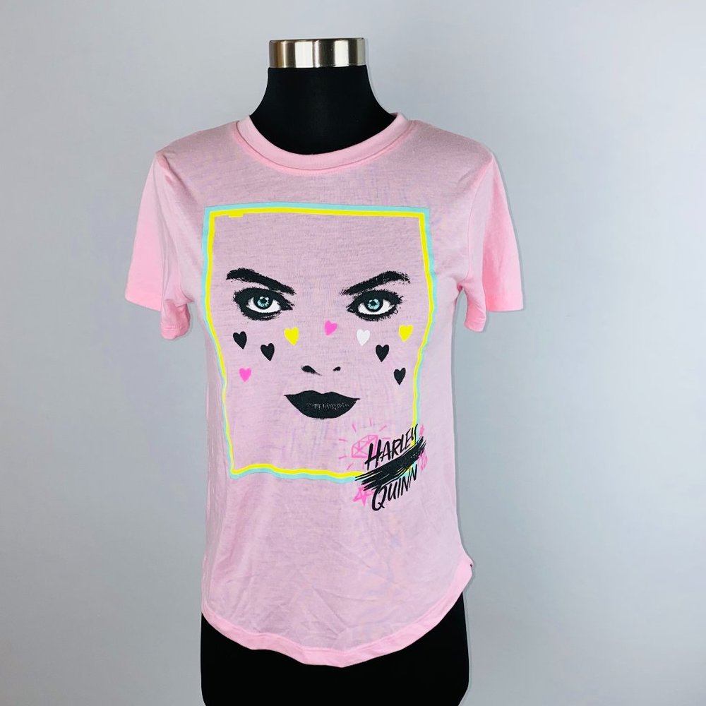 Birds of Pray Harley Quinn Pink Face T Shirt XS